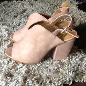 Blush pink heels